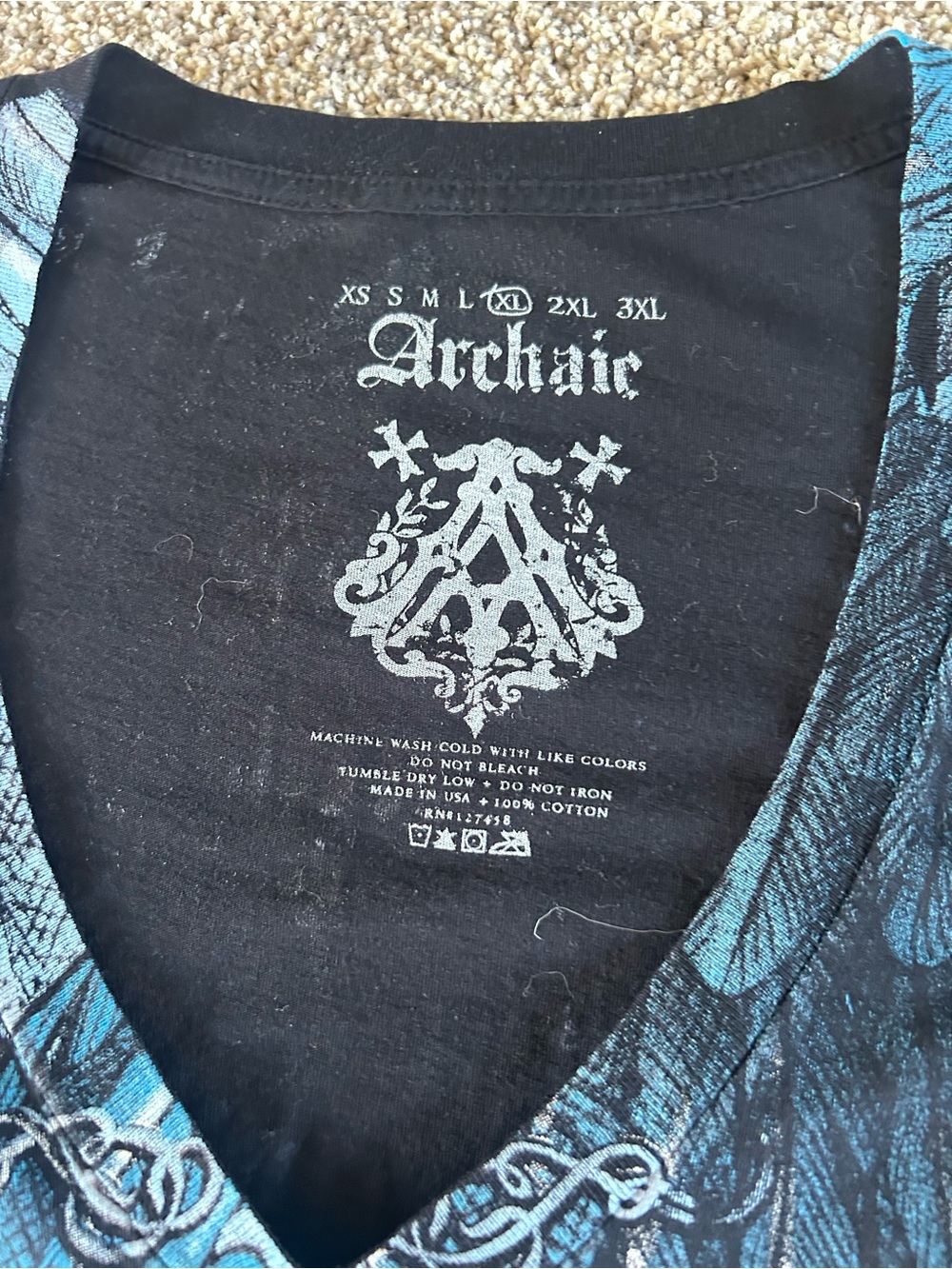 [Archaic by Affliction] Faith Black and Blue Tee - Picture 7 of 7